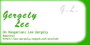 gergely lee business card